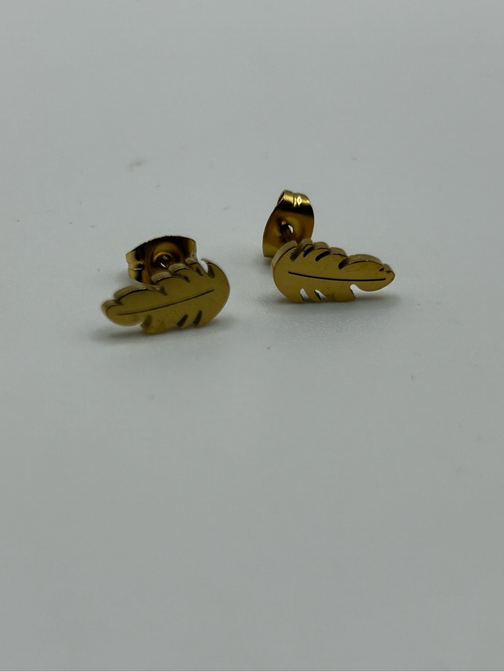 Gold Feather Stud Earrings - Women Jewelry Earrings